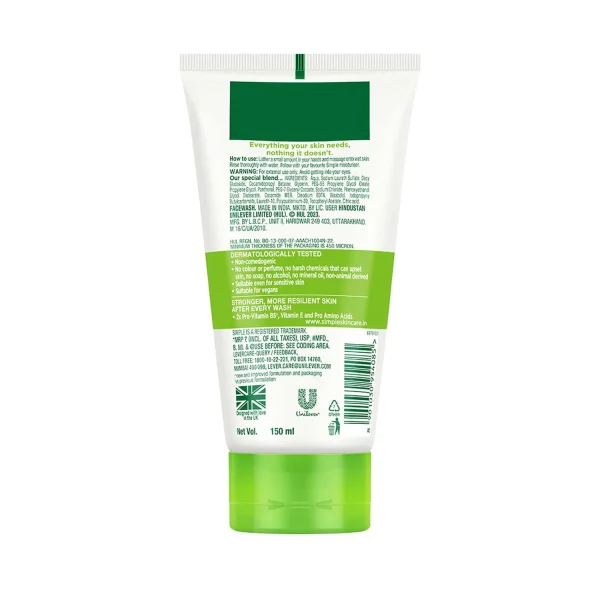 Simple Kind to Skin Moisturizing Face Wash
