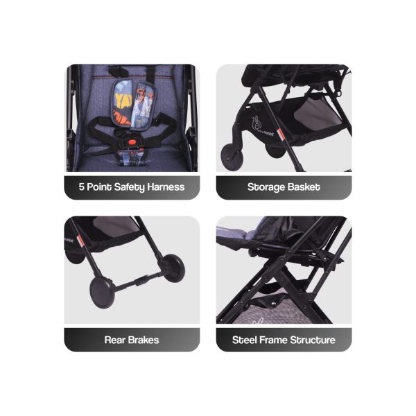 R for Rabbit Pocket Stroller Lite (Grey)
