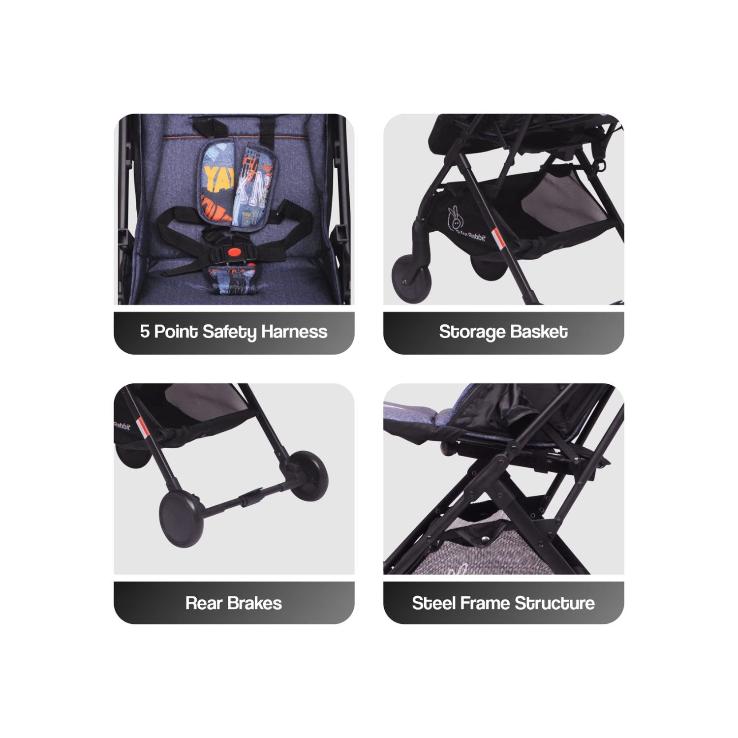 R for Rabbit Pocket Stroller Lite (Grey)