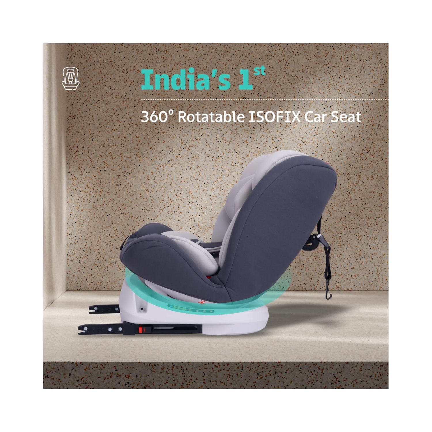 R for Rabbit Jack N Jill Grand ISOFIX Car Seat (Grey)