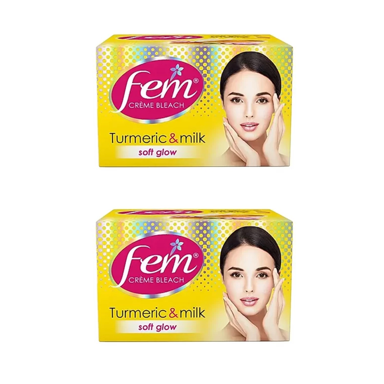 Fem Fairness Creme Bleach Turmeric and Milk - 24g (Pack of 2)