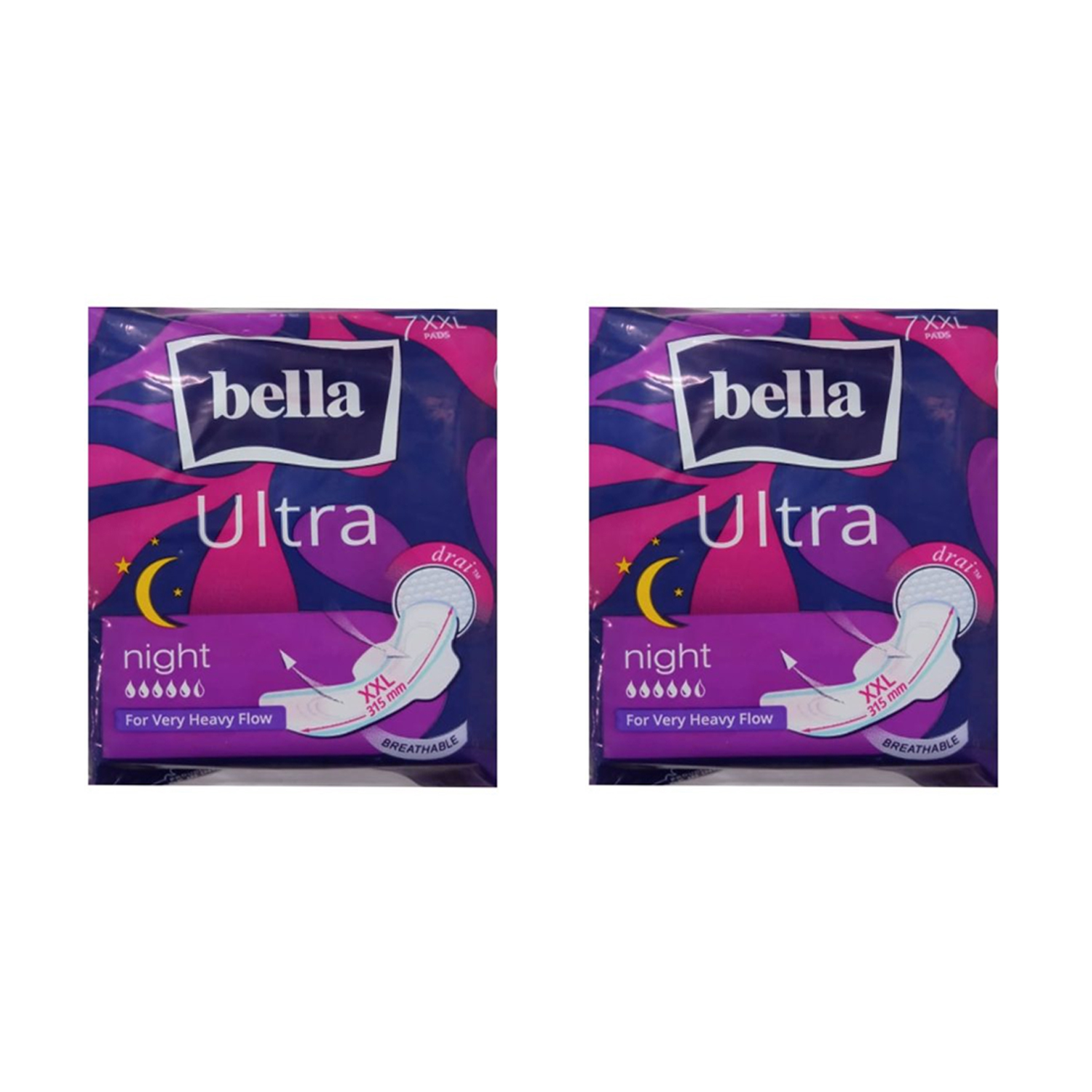 Bella Ultra Drai Night - XXL 7pcs (Pack of 2)