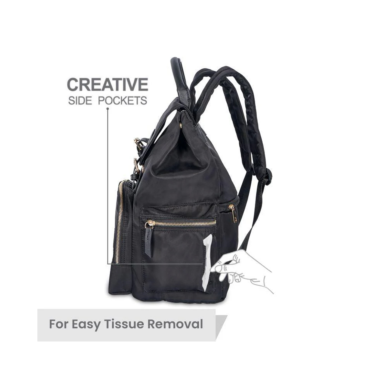 R for Rabbit Caramello Bliss Diaper Bag (Black)