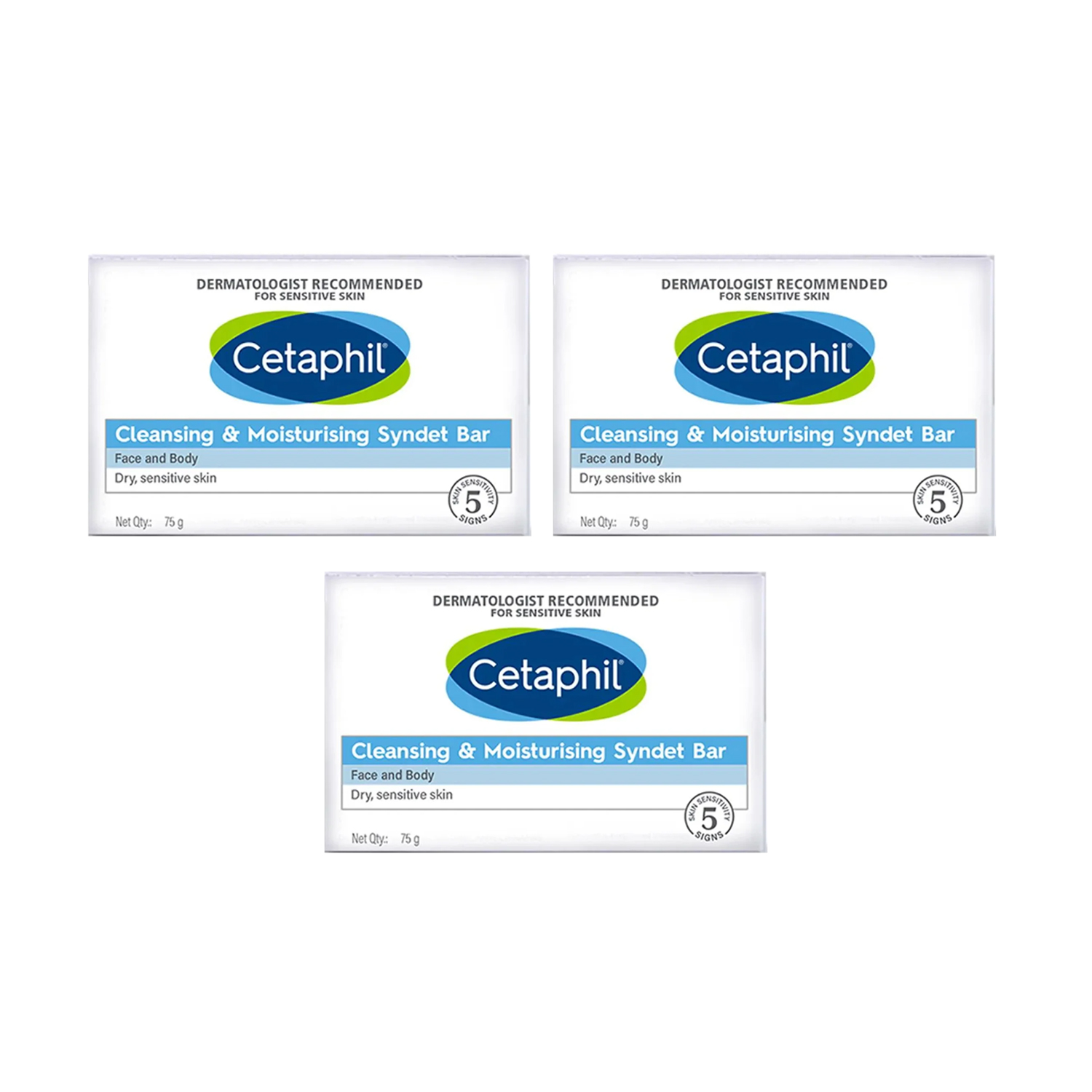 Cetaphil Baby Bar Kids Soap for Bath -75gm (Pack of 3)