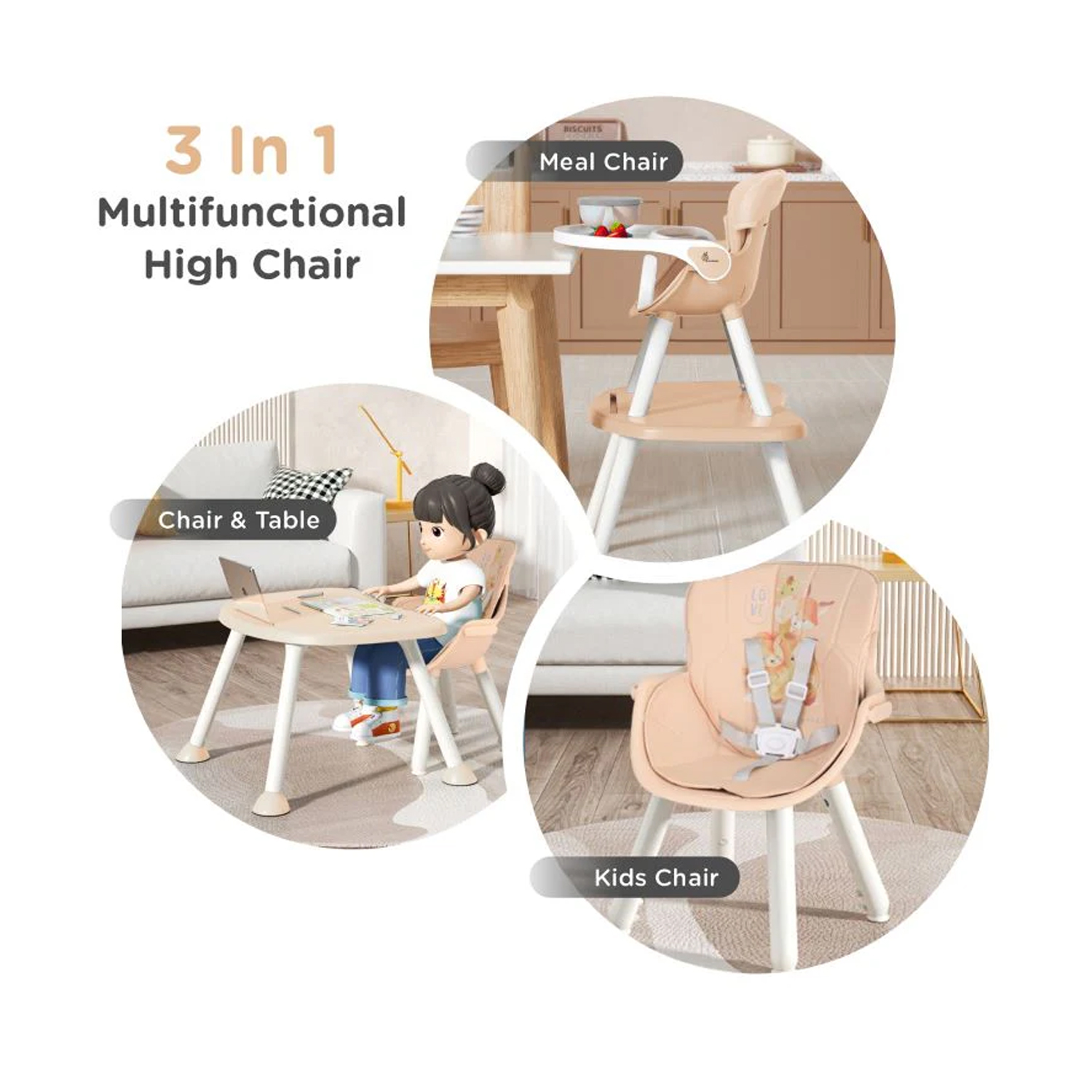 R for Rabbit Cherry Berry Safari Baby  Chair (Beige)