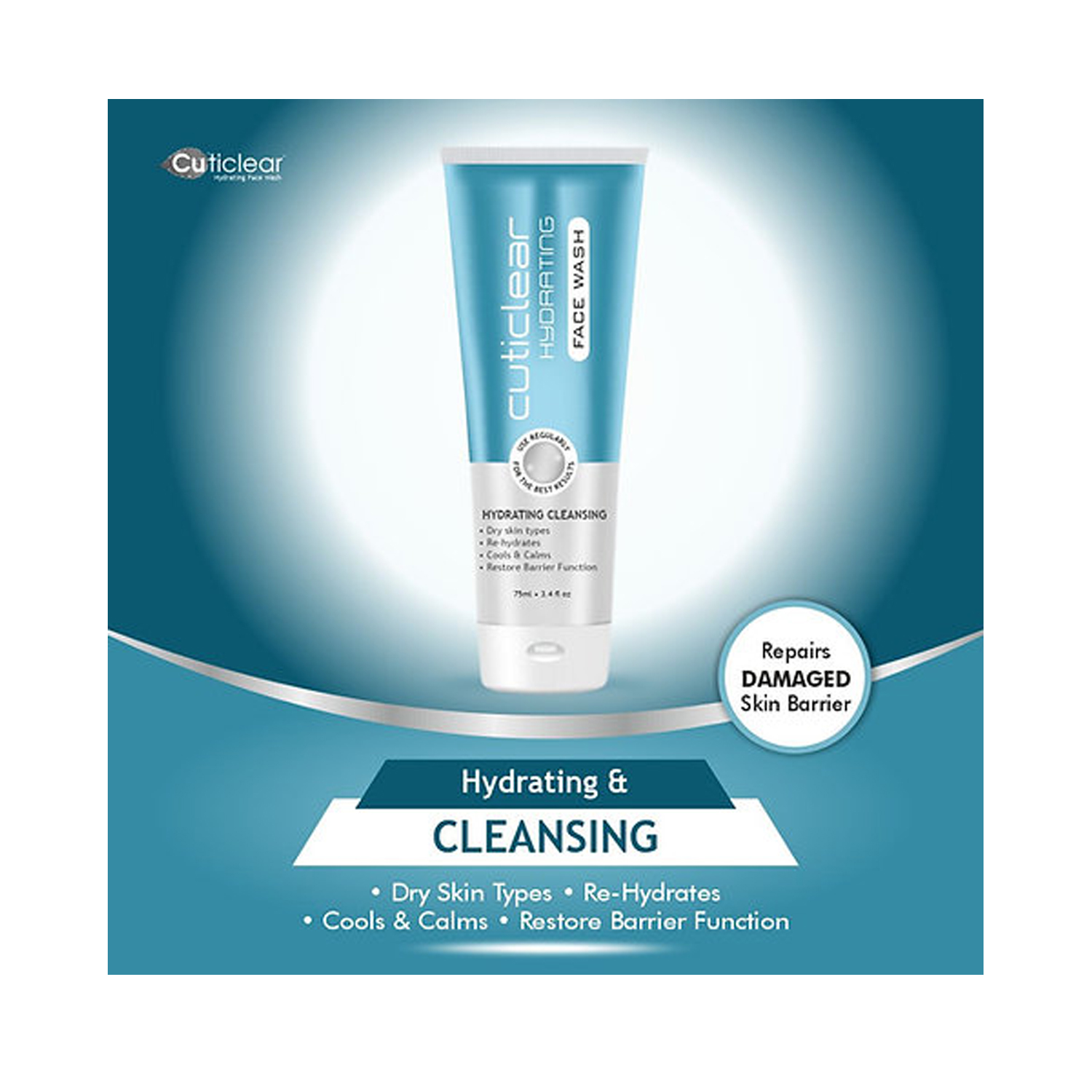 cuticlear hydrating face wash