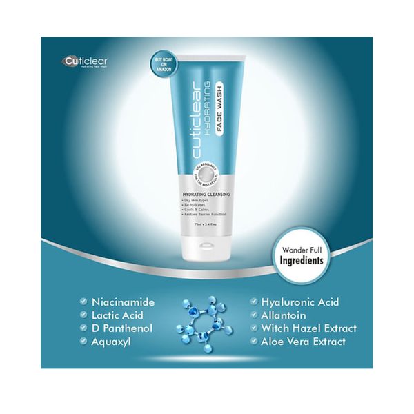 Cuticlear Hydrating Face Wash 75ml