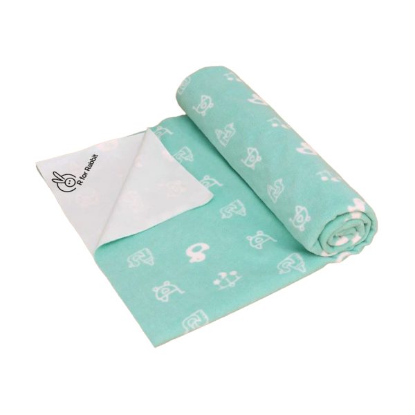 R for Rabbit Dry Nap Pee Premium Protector Sheet Green