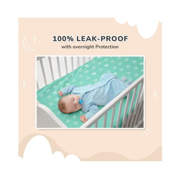 R for Rabbit Dry Nap Pee Premium Protector Sheet Green