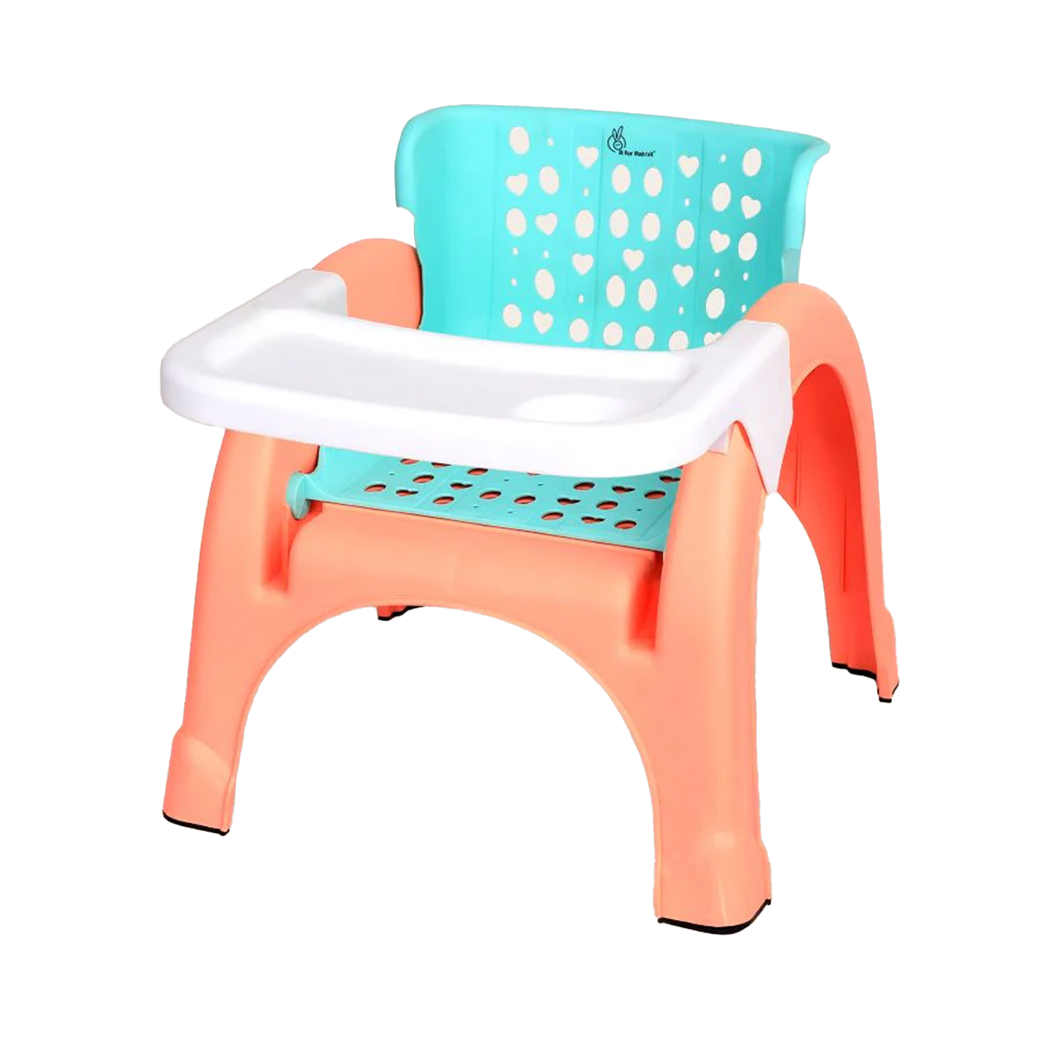 R for Rabbit Jelly Bean 3 in 1 Multi-Functional Kids Chair (Peach Green)