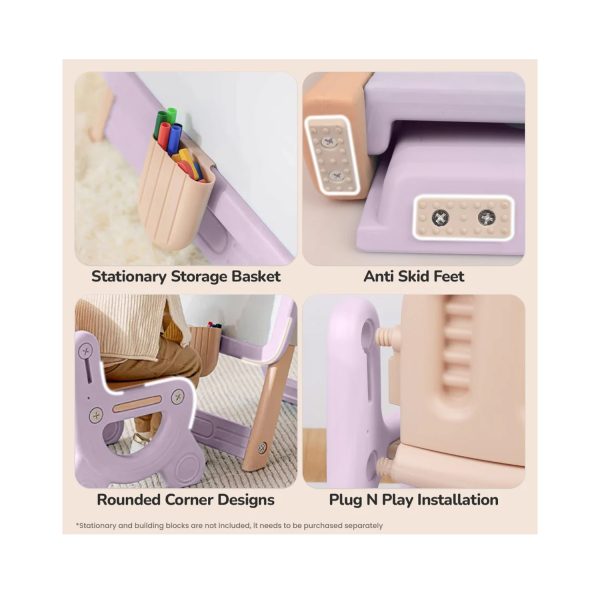 R for Rabbit Little Genius Candy Activity Board and Chair (Purple)