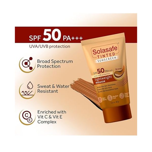 Regaliz Solasafe Tinted Sunscreen SPF 50 Bronze (40gm)