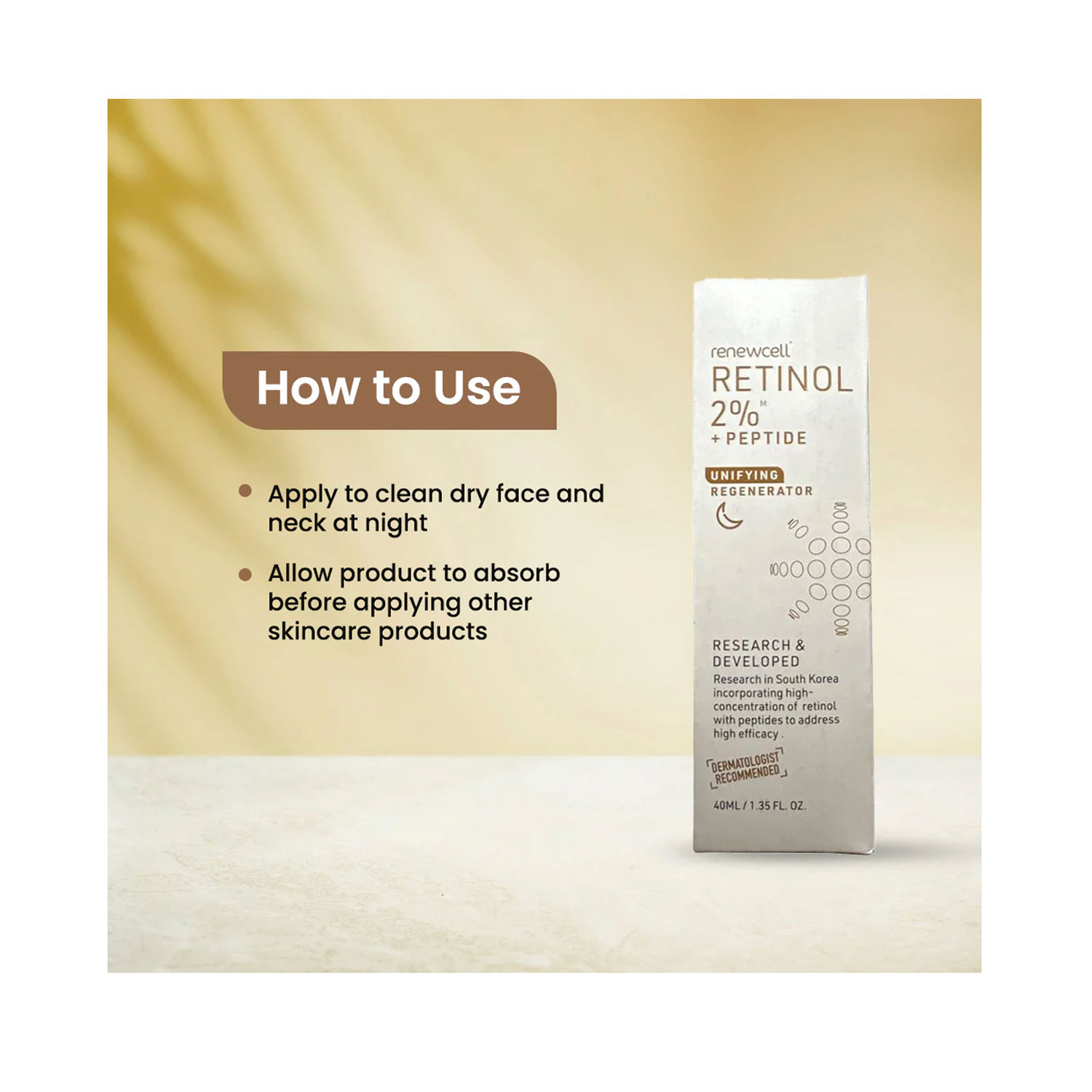 Yuderma Renewcell Retinol 2% + Peptide Serum 40ml