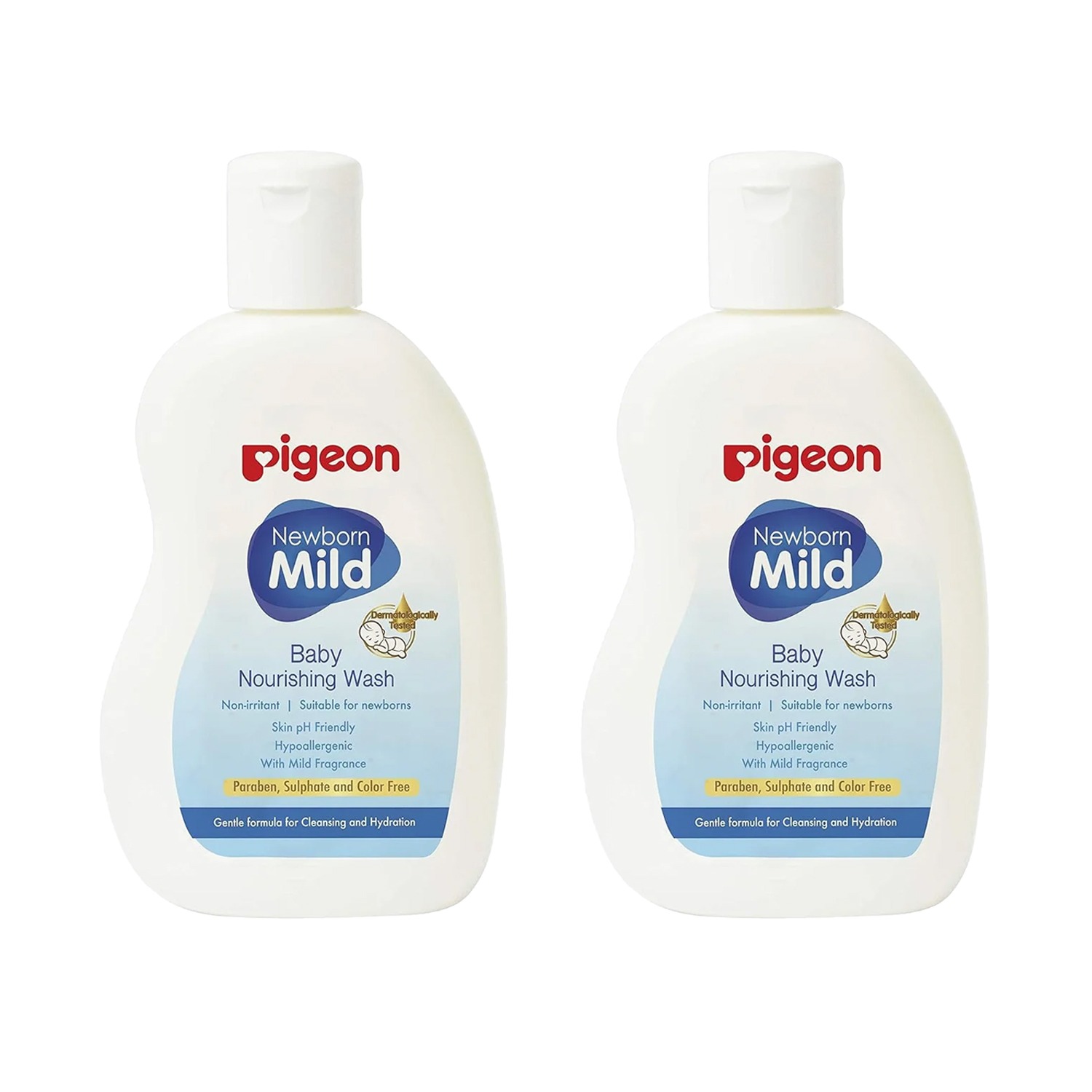 Pigeon Newborn Mild Baby Nourishing Wash 100 ml (Pack of 2)