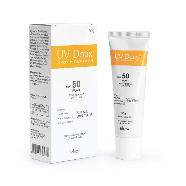 UV Doux Silicone SPF50 PA+++ Sunscreen Gel 50gm - Cureka