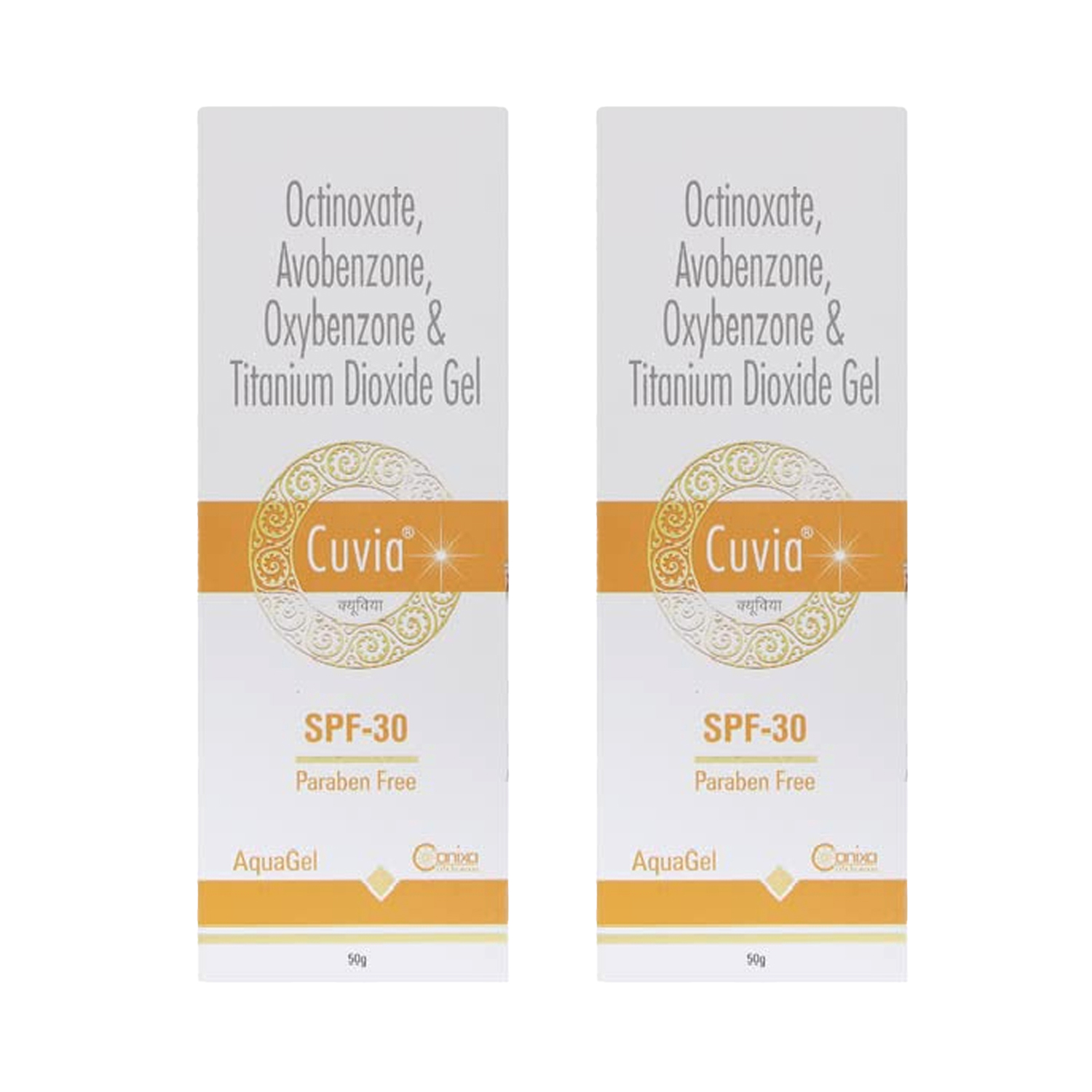 Canixa Cuvia Aqua Gel SPF 30 Sunscreen Gel 50g (Pack of 2)