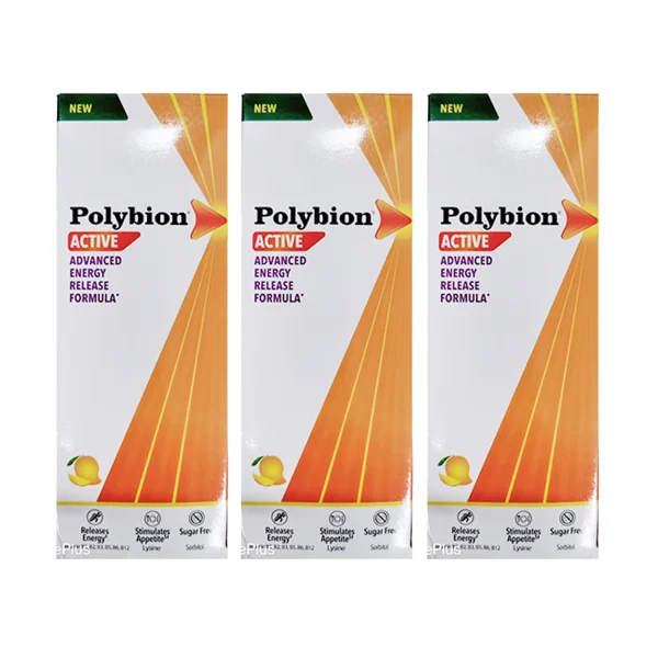Polybion Active Syrup - 150ml (Pack of 3)