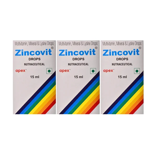Zincovit Drops -15ml (Pack of 3) Zincovit Drops -15ml (Pack of 3)