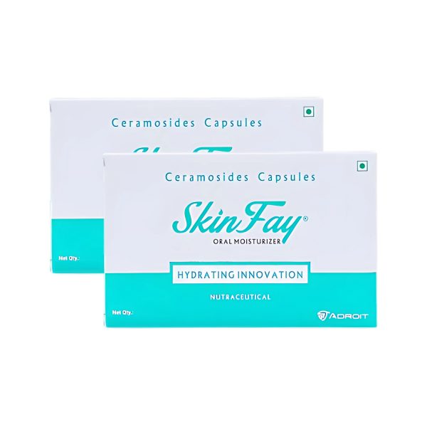 Adroit Skinfay Oral Moisturiser Ceramosides Capsules for Skin Hydration (10 Capsules) (Pack of 2) Adroit Skinfay Oral Moisturiser Ceramosides Capsules for Skin Hydration (10 Capsules) (Pack of 2)