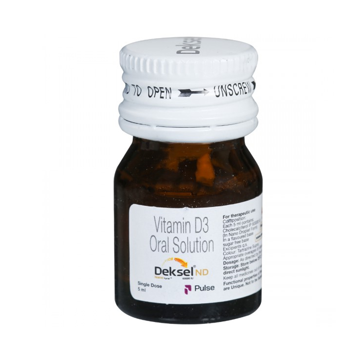 Deksel ND Vitamin D3 Oral Liquid Nano Syrup (5 x 5ml)