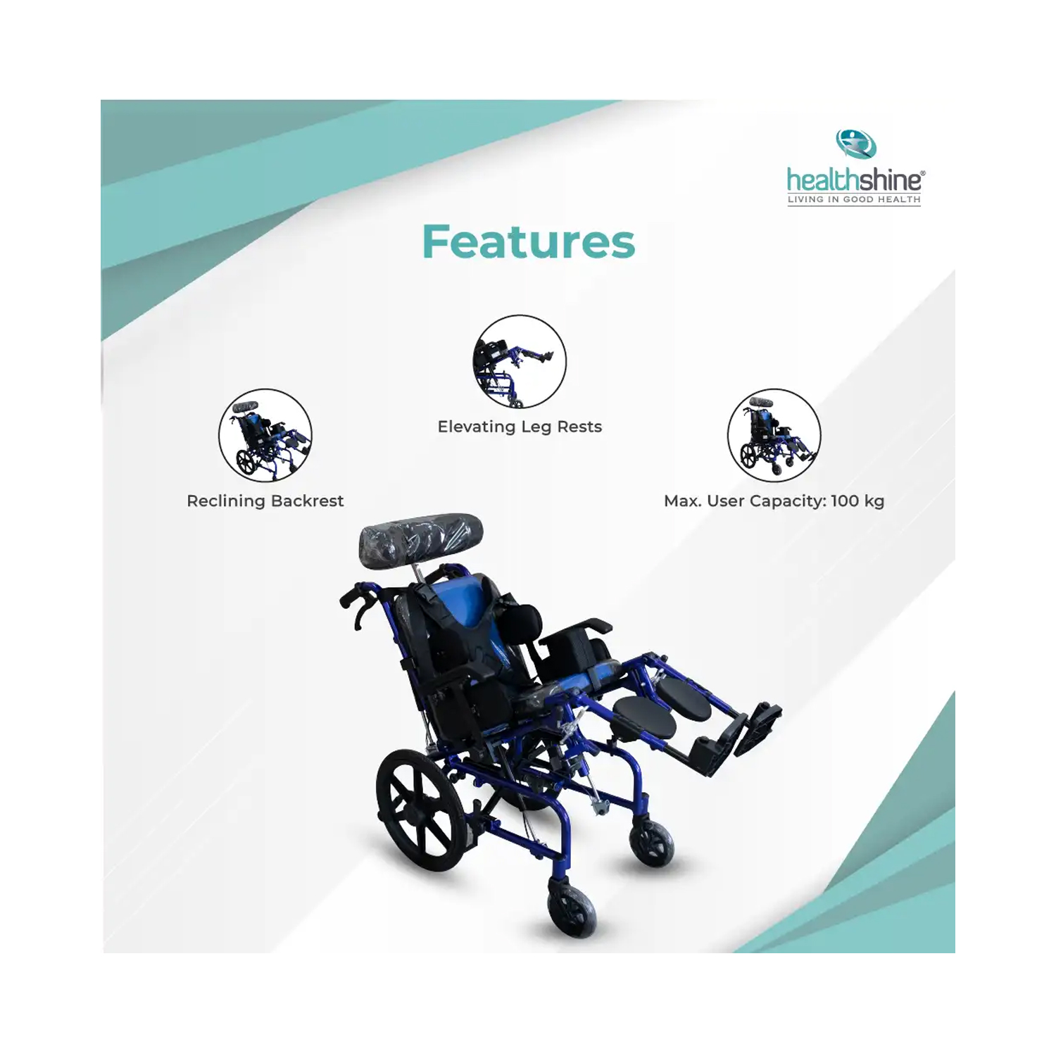 Healthshine CP Foldable Wheelchair