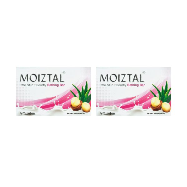 Talent India Moiztal Bathing Bar 75gm (Pack of 2)