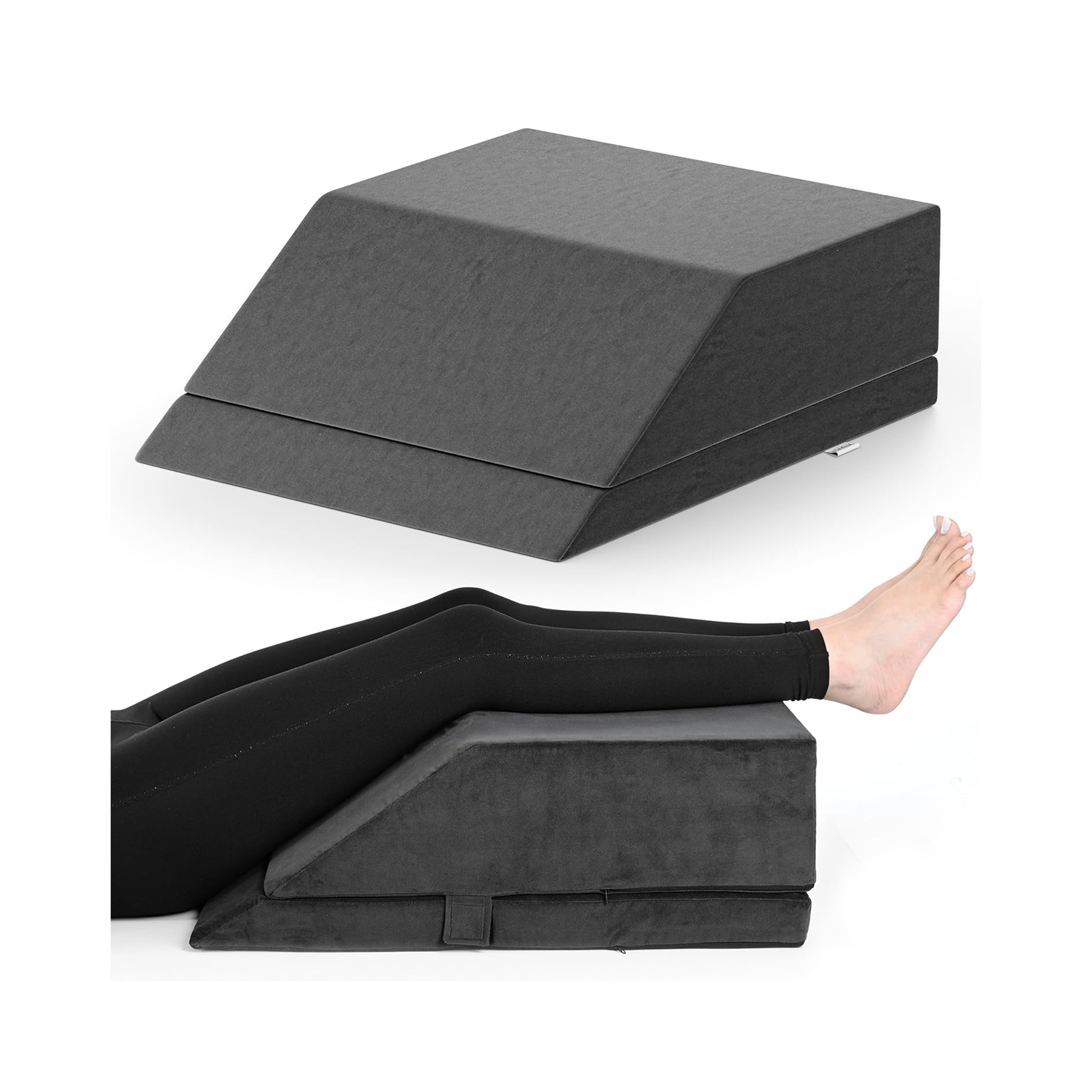 Fovera Leg Elevation Support (Velvet Dark Grey)