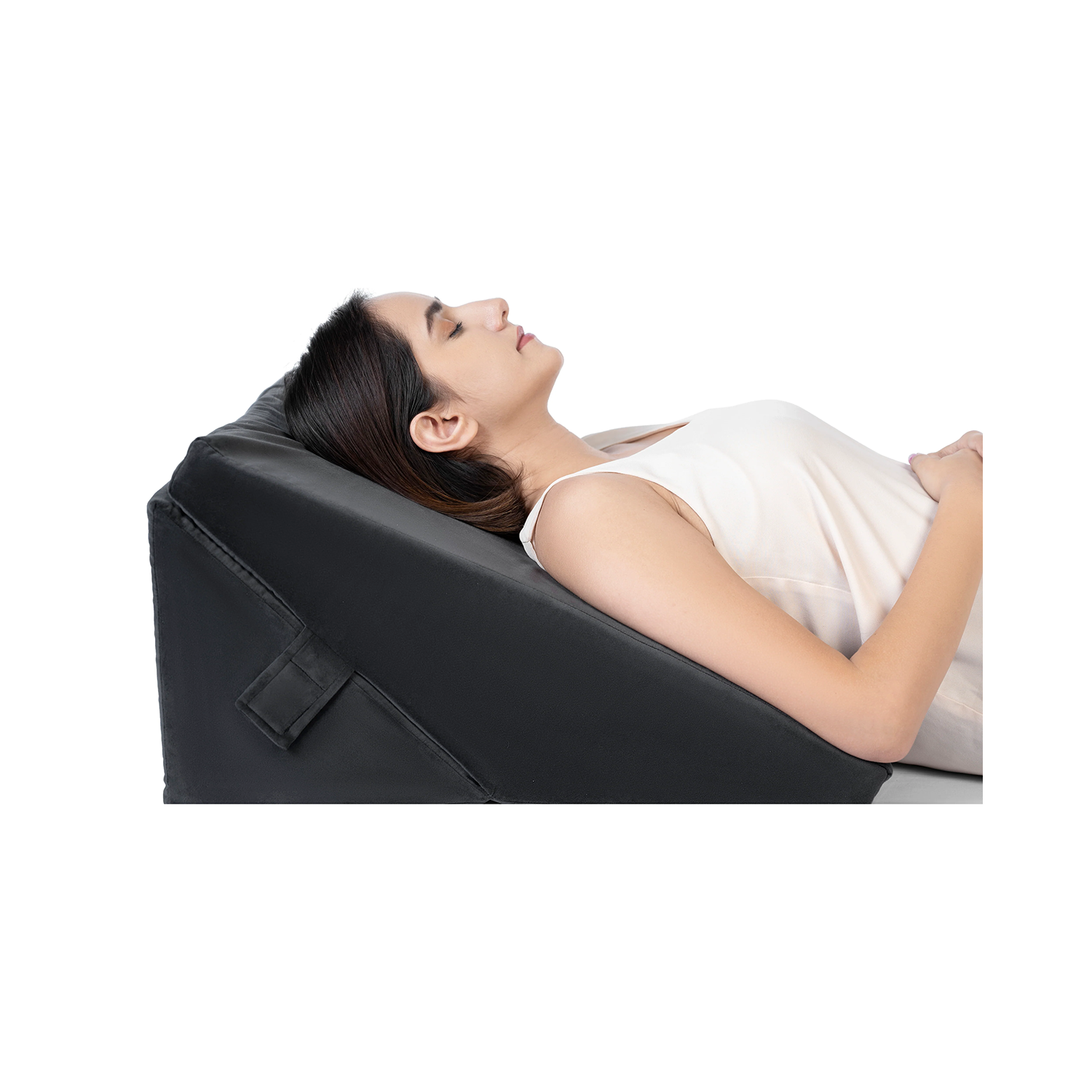 Fovera Adjustable Acid Reflux Bed Wedge Orthopedic Support (Velvet Dark Grey)