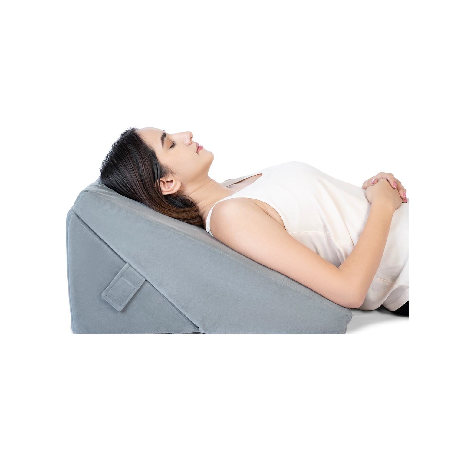 Fovera Adjustable Acid Reflux Bed Wedge Orthopedic Support (Velvet Grey)