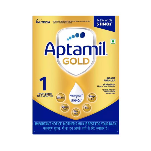 Aptamil Gold 1 Infant Formula Powder With Prebiotics Upto 6 Months Stage 1, 400g, Refill