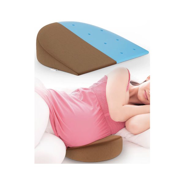 Fovera Cool Gel Memory Foam Pregnancy Pillow (Velvet Brown)