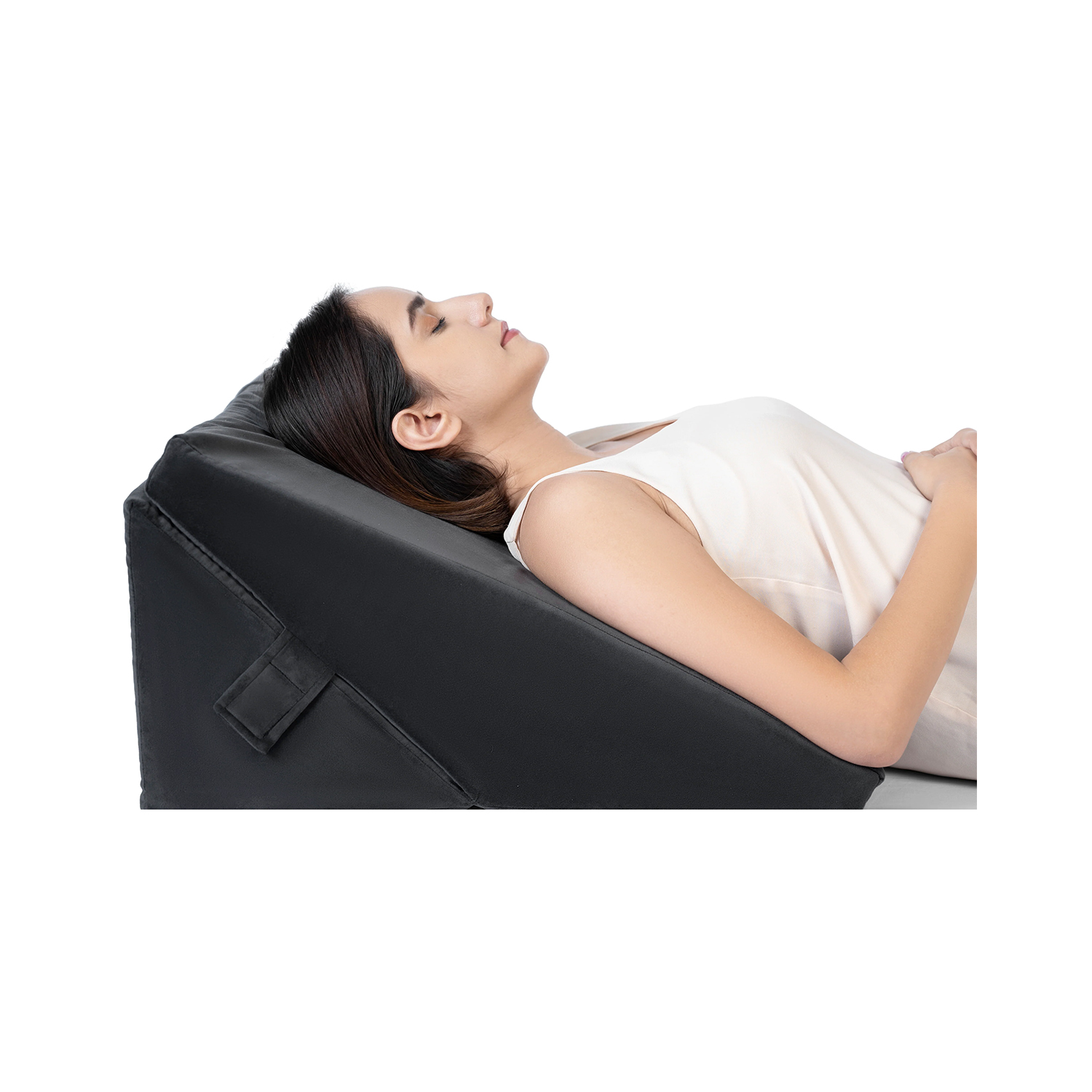 Fovera Adjustable Acid Reflux Bed Wedge Orthopedic Support (Velvet Dark Grey) – Large