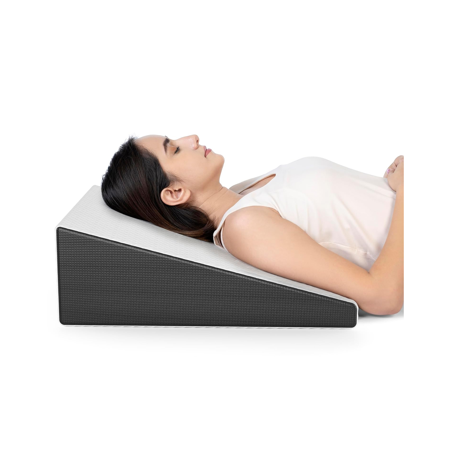 Fovera Adjustable Acid Reflux Bed Wedge Orthopedic Support (Velvet Dual Color) – Medium 7 Inches