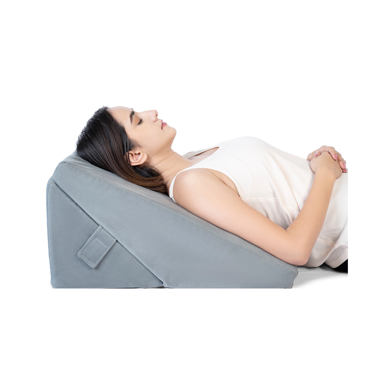 Fovera Adjustable Acid Reflux Bed Wedge Orthopedic Support (Velvet Grey) – Large