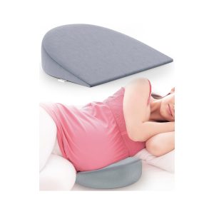 Fovera Cool Gel Memory Foam Pregnancy Pillow (Velvet Grey)