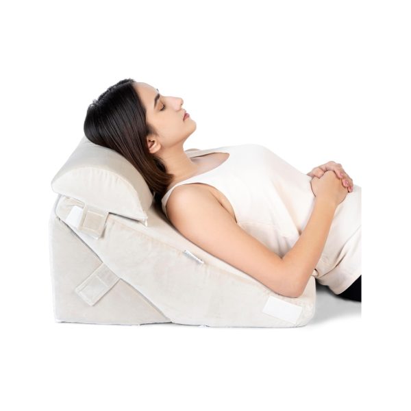 Fovera Acid Reflux Positioner with Head Support (Velvet Cream)