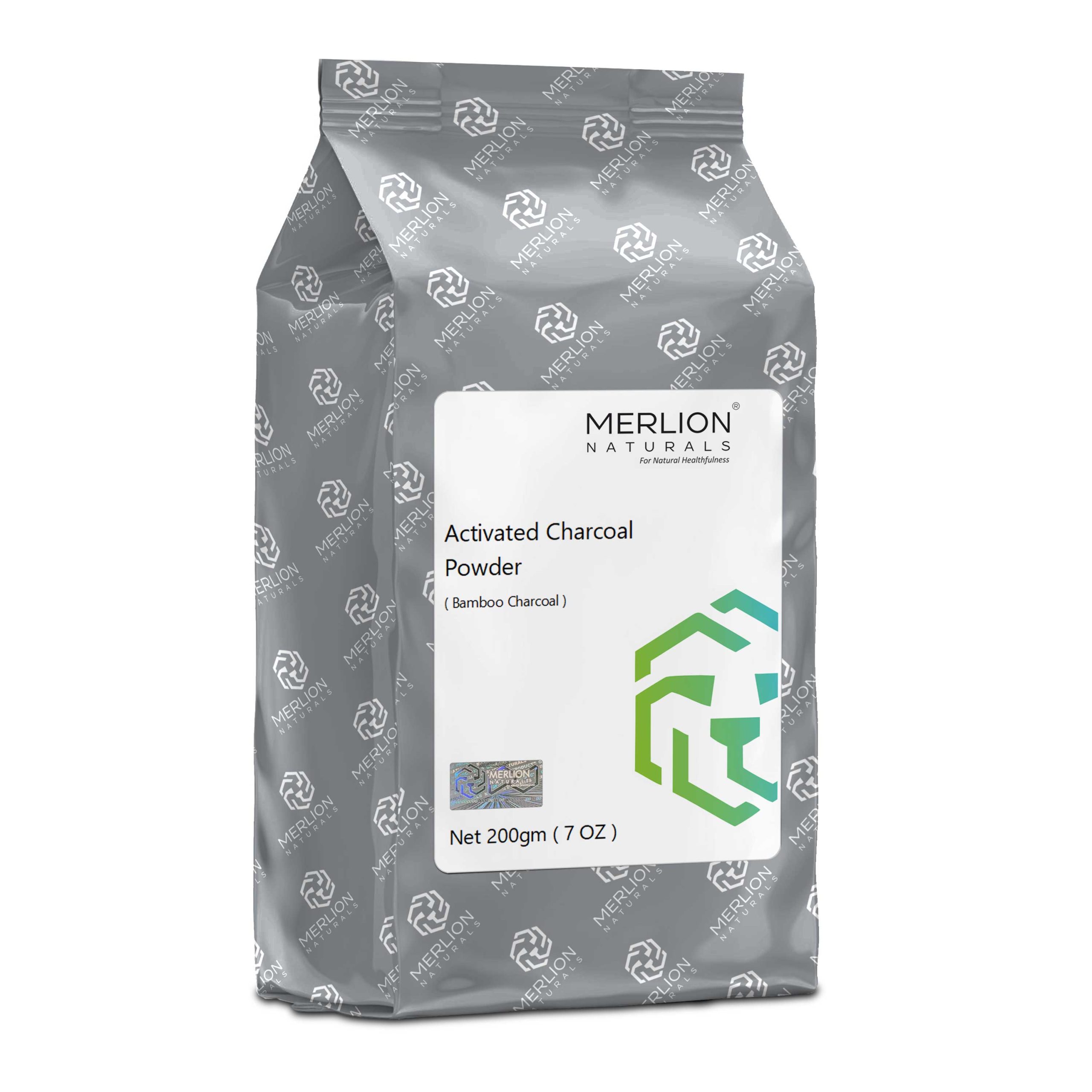 Merlion Naturals Activated Charcoal Powder Bamboo Shell Charcoal 200 gm