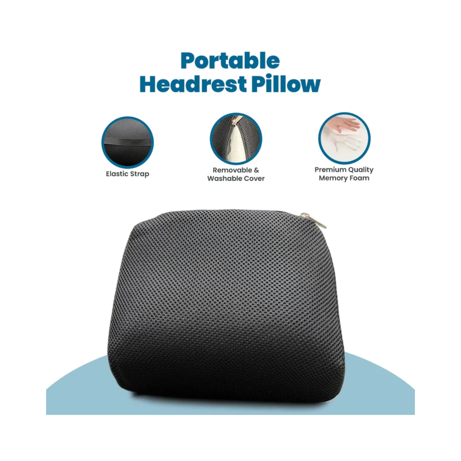 Car Head Rest Memory Foam Pillow (3)