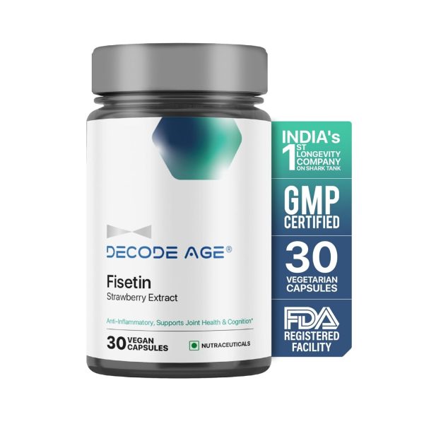 Decode Age Fisetin Strawberry Extract (30 Vegan Capsules)