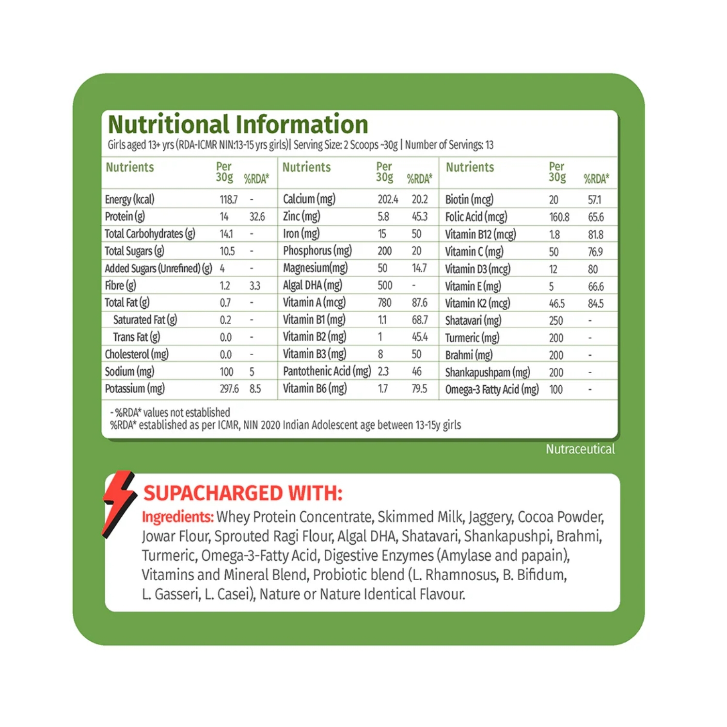 Hi-Protein Power Shake Girls 13+ Years (5)