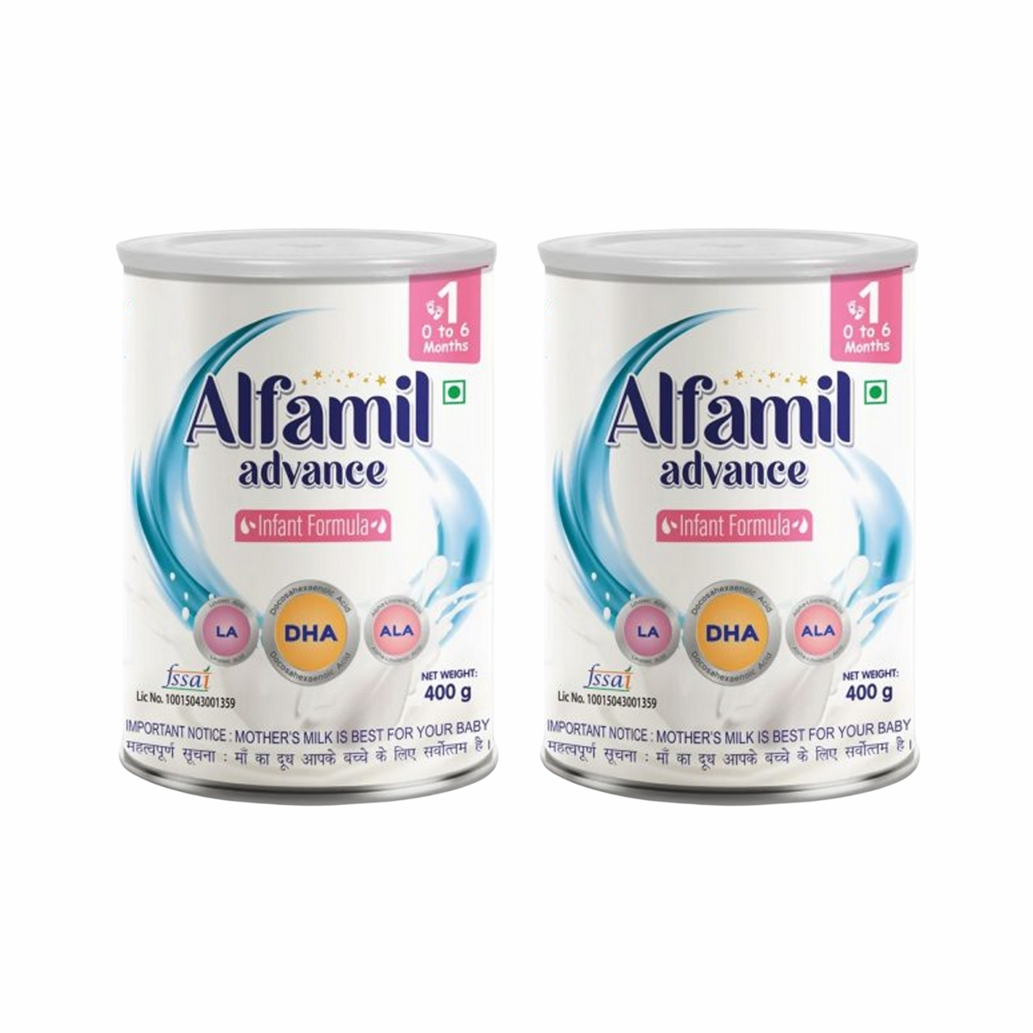 Evexia Alfamil Advance Stage 1 Infant Formula (400g) Pack of 2