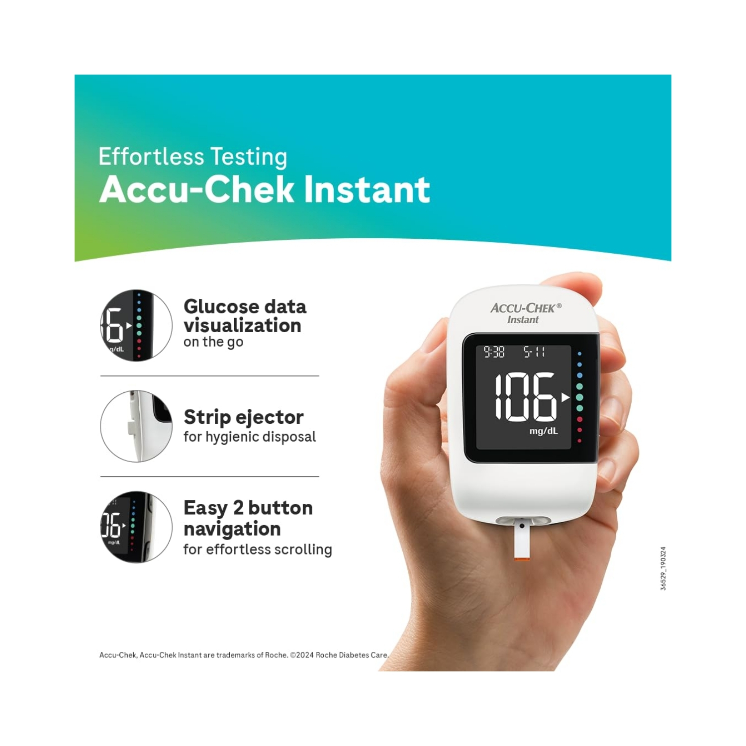 Accu-Chek Instant Blood Glucose Glucometer (5)