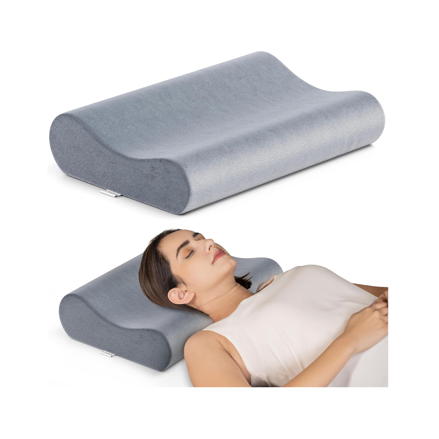 Fovera Orthopedic Soft Contour Cervical Pillow (Grey)