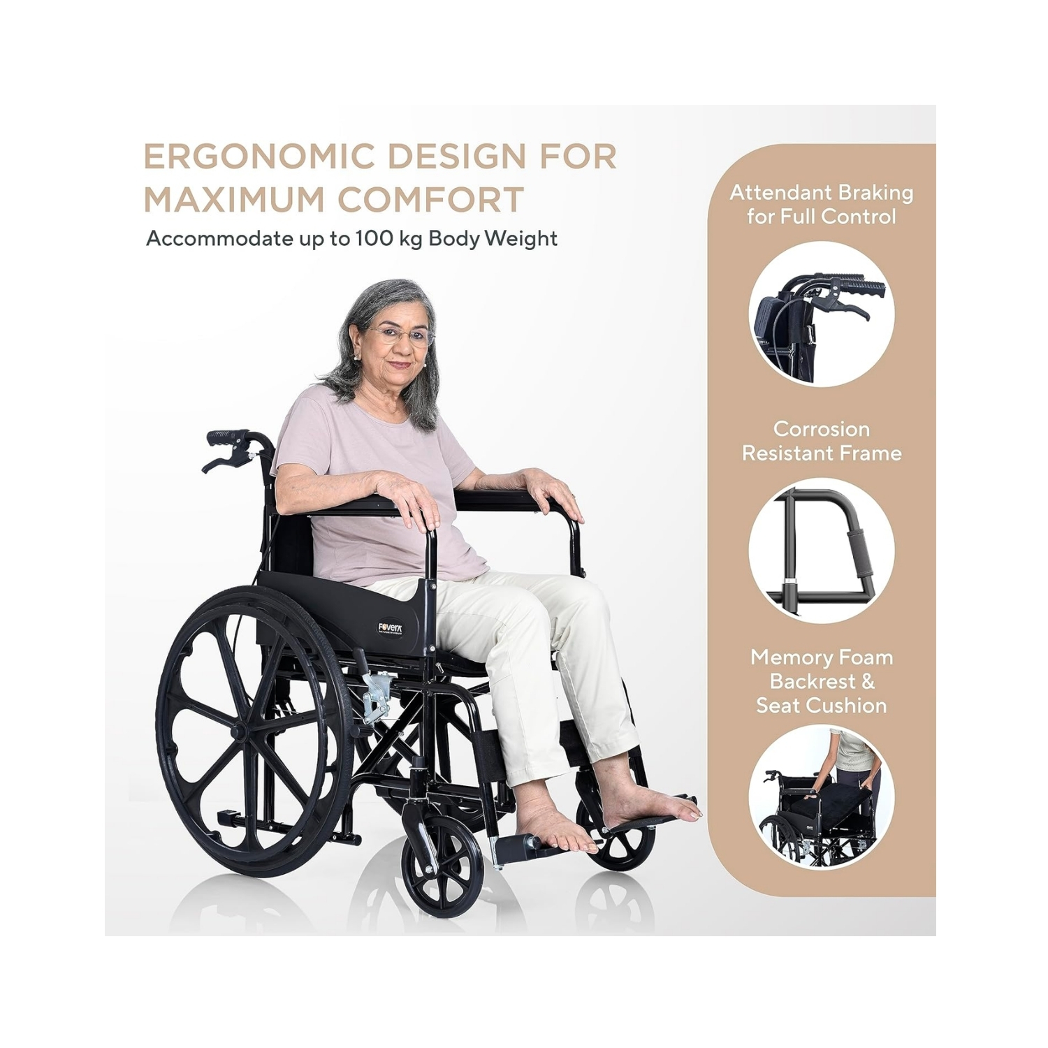 FOVERA Foldable Wheelchair (5)