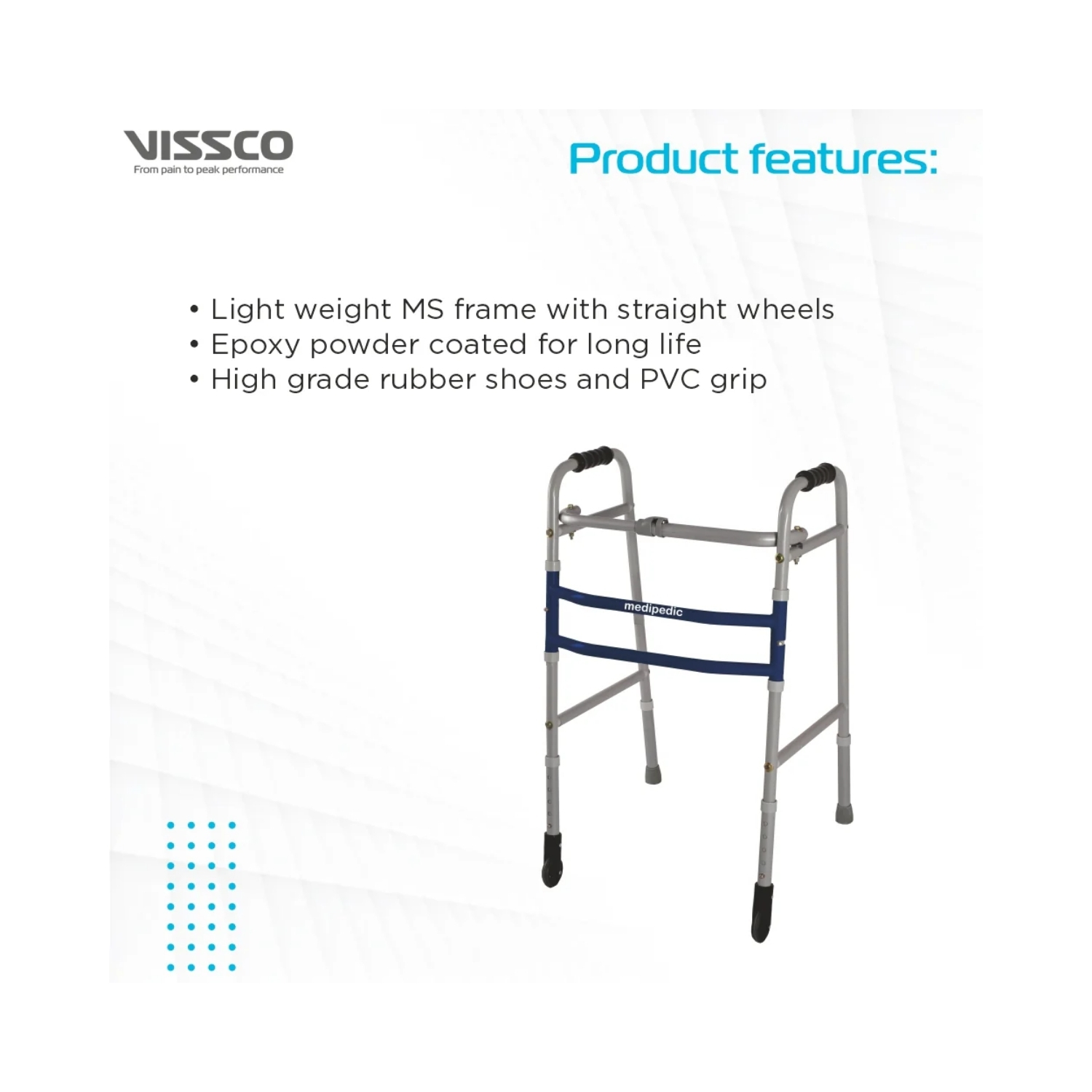Medipedic Walker with Straight Castor (3)