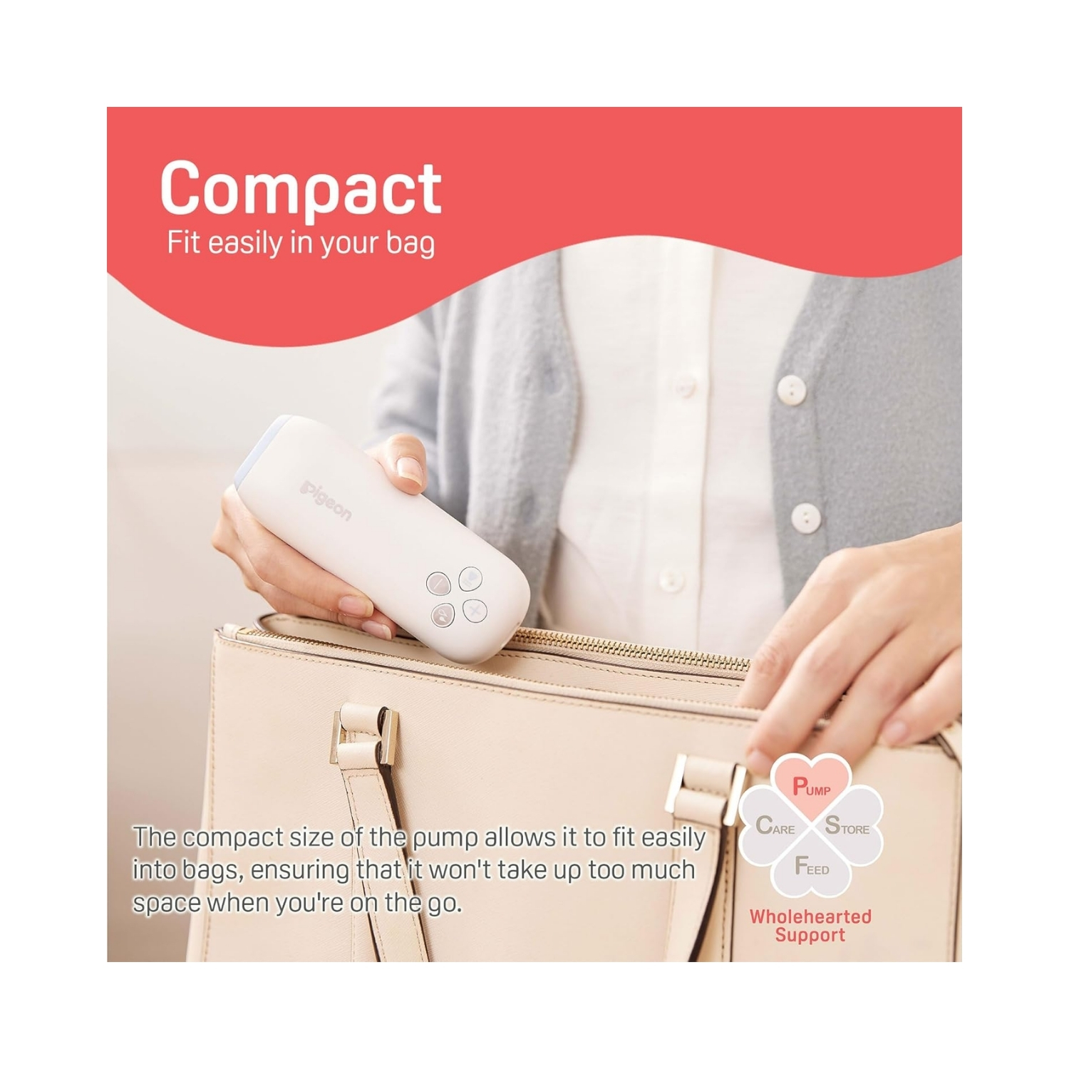 Pigeon Gomini Plus Electric Breast Pump Single with Wide Neck (4)