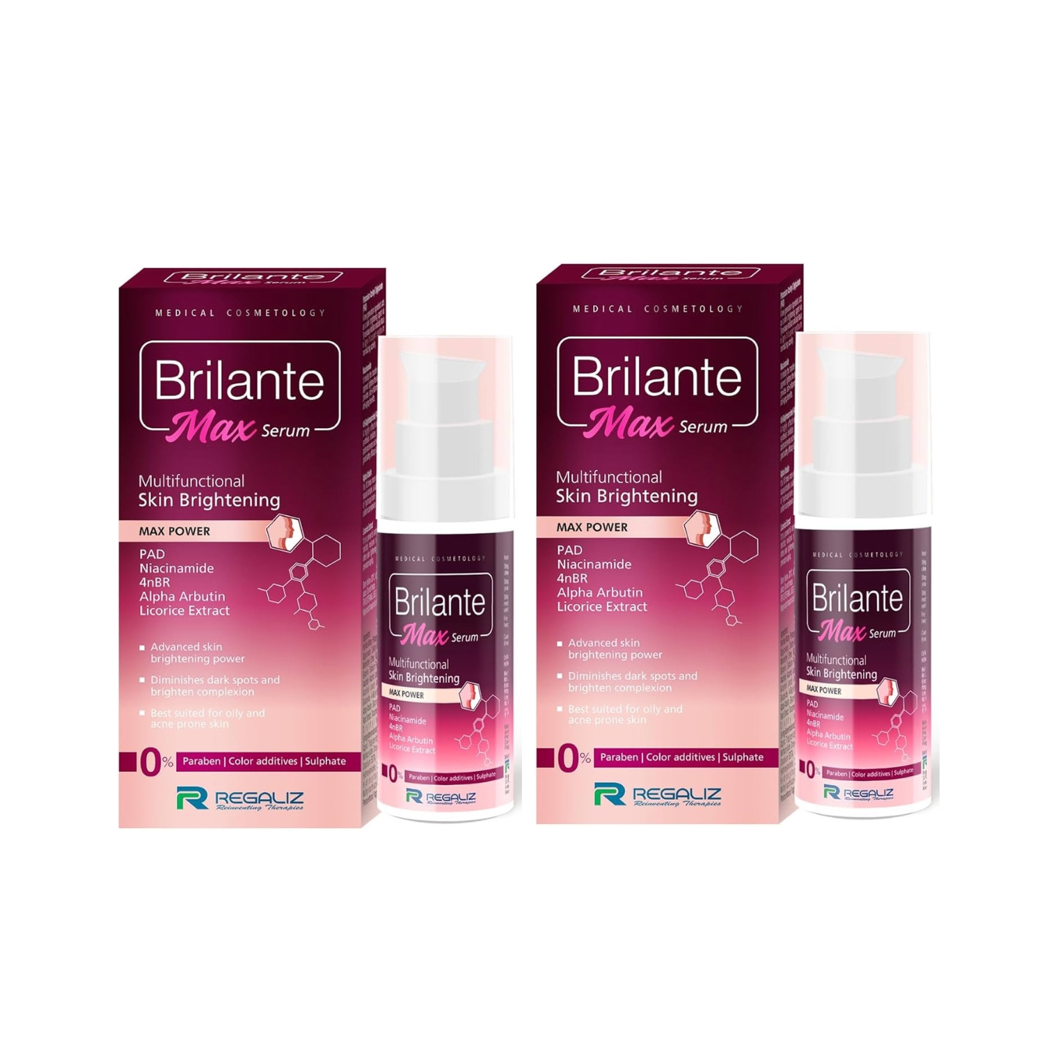 Regaliz Brilante Max Serum (30ml) Pack of 2