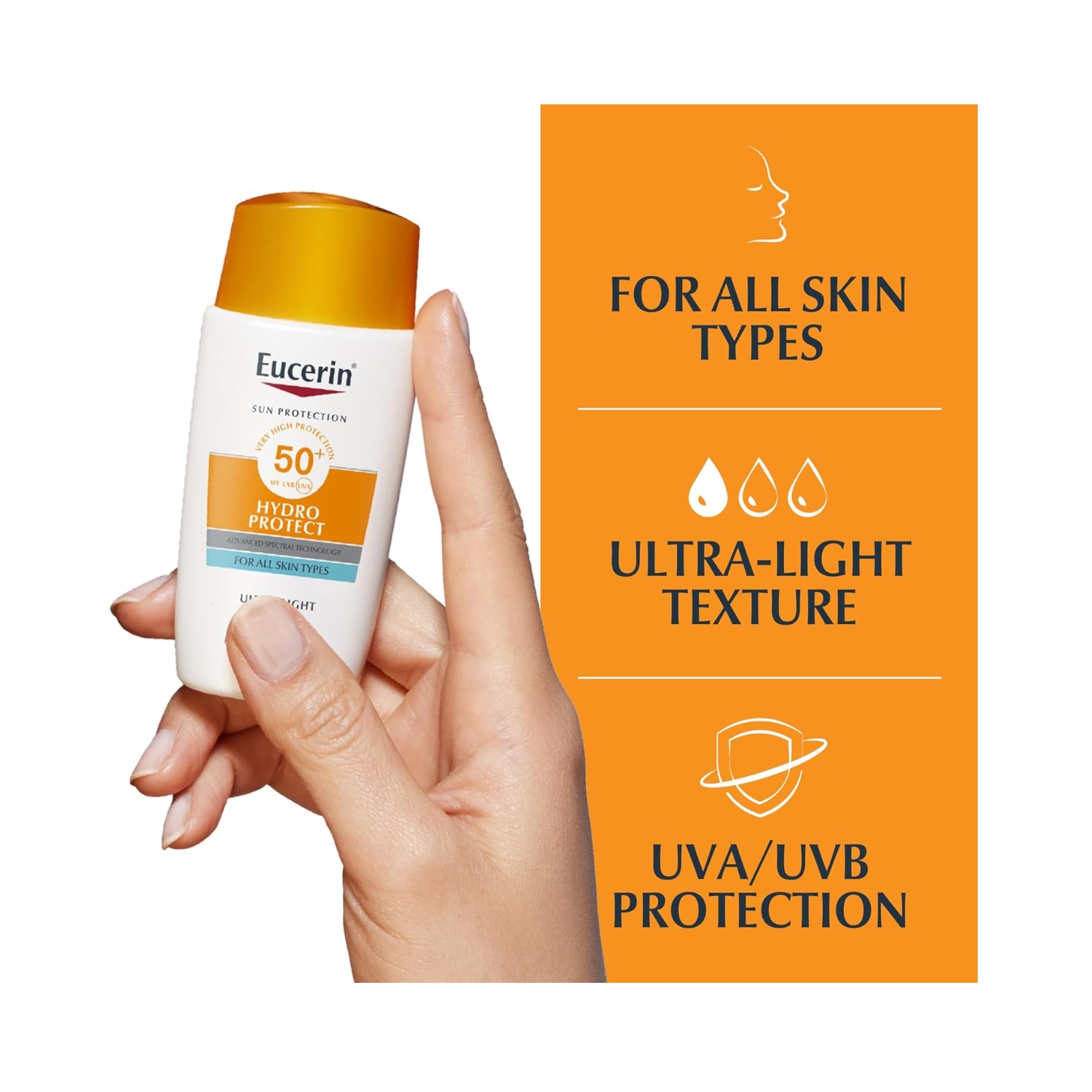 Eucerin Sun Face Hydro Protect Ultra Light Fluid Spf50 50ml (3)