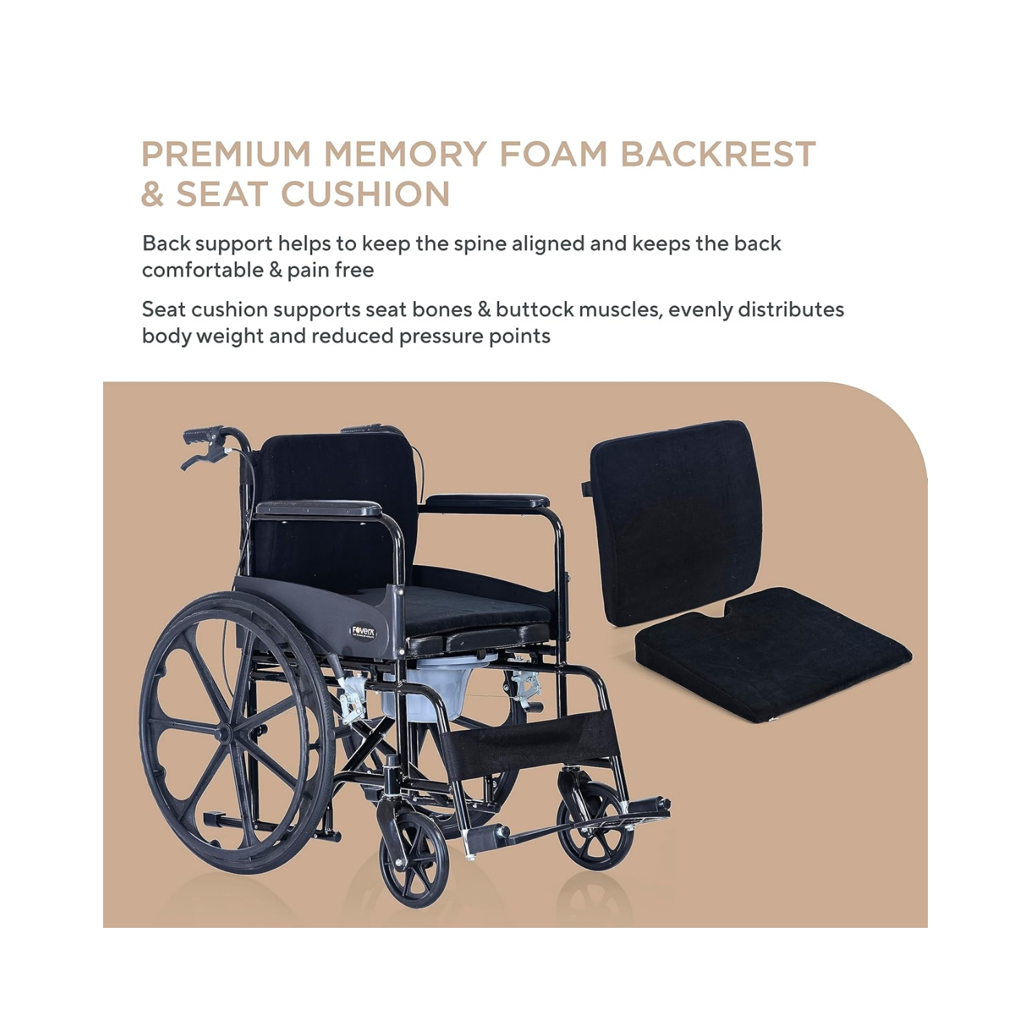 FOVERA 3 in 1 Foldable Wheelchair (2)