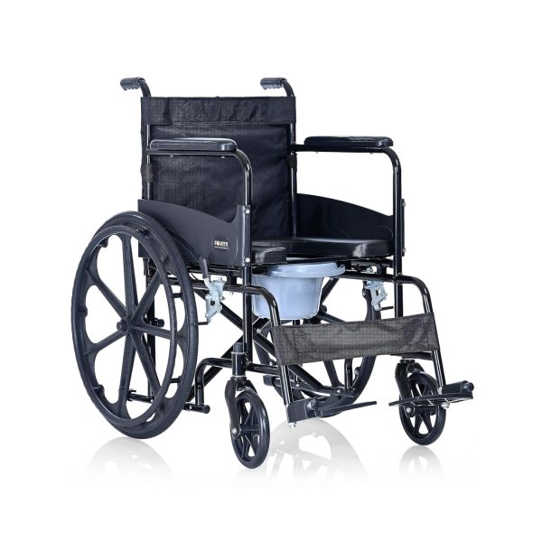 Fovera 3-in-1 Foldable Wheelchair for Regular and Commode Use (Basic)